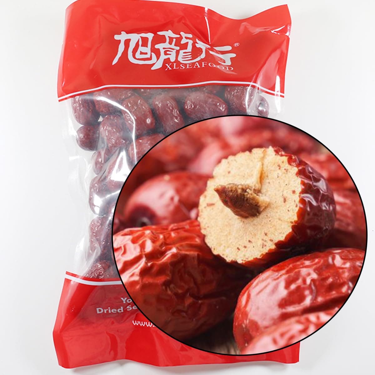 Xlseafood Organic sulfur-free Dried Chinese Large Jujube 旭龙行特级有机大红枣 无硫无添加 (1)