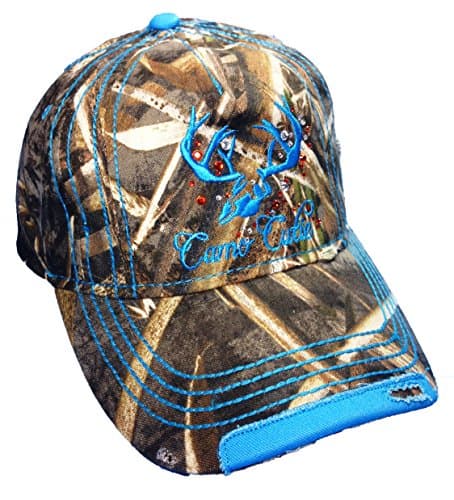 BT Outdoors Womens Realtree Camo Cap with Blue Camo Cutie Cap