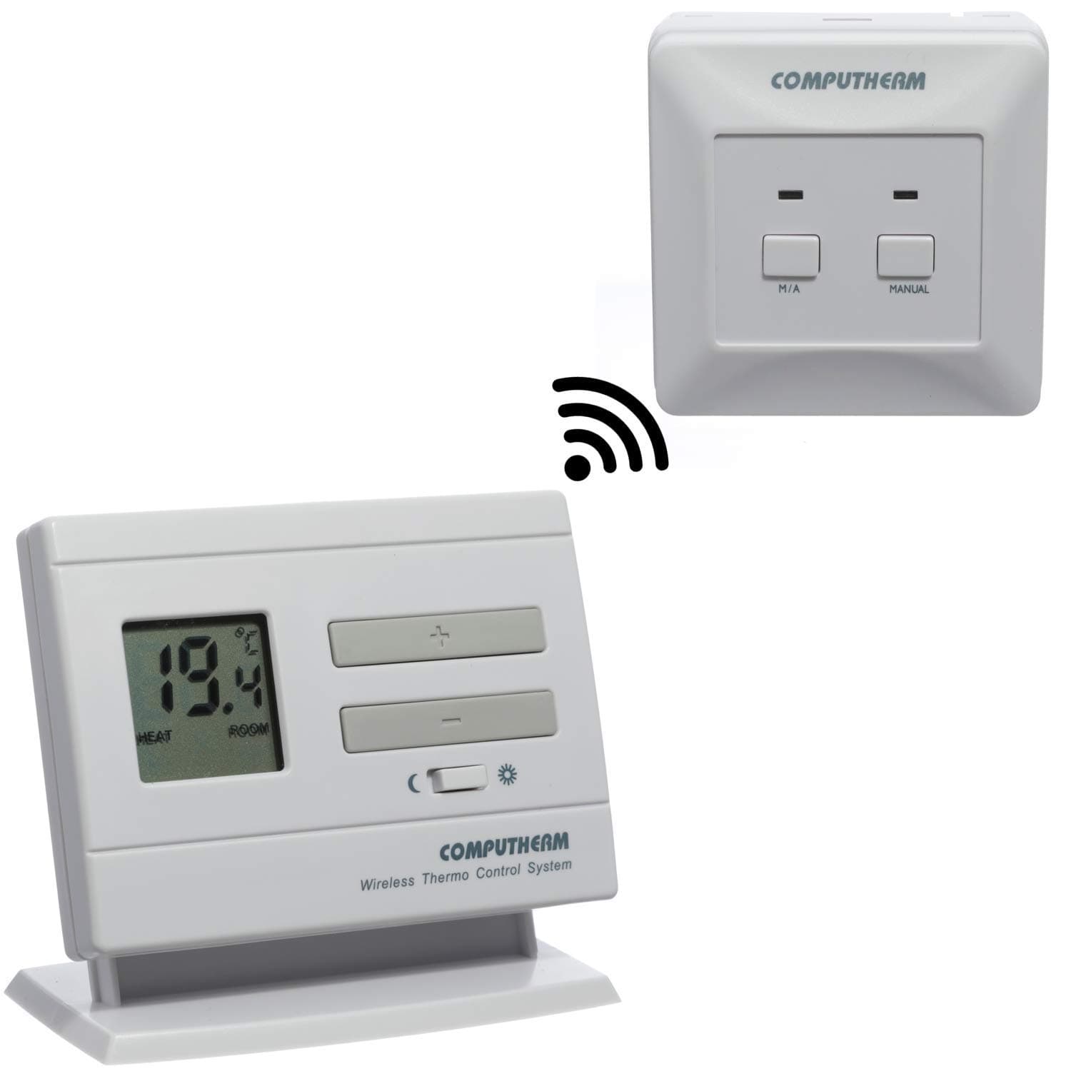COMPUTHERM Q3RF Wireless Room Thermostat, Temperature Thermometer, Portable, Economy & Comfort Mode