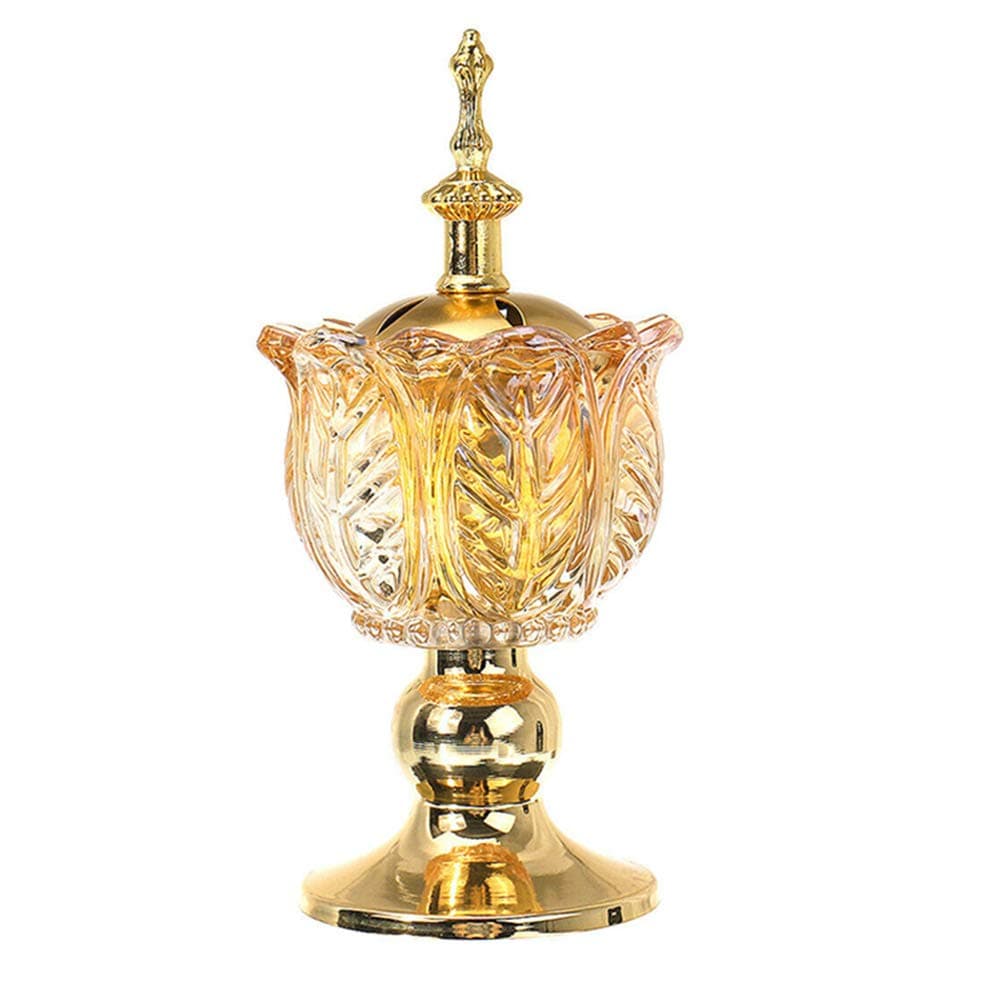 Arabian Incense Holder for Bakhoor Oud Incense Sticks Cones Home Desk Crafts