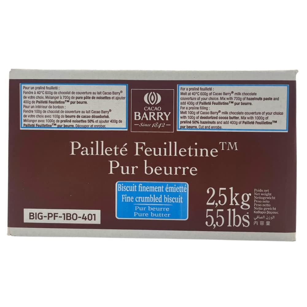 Crushed Crepe Dentelle French lace Biscuit / Paillete Feuilletine wafers 2.5 KG