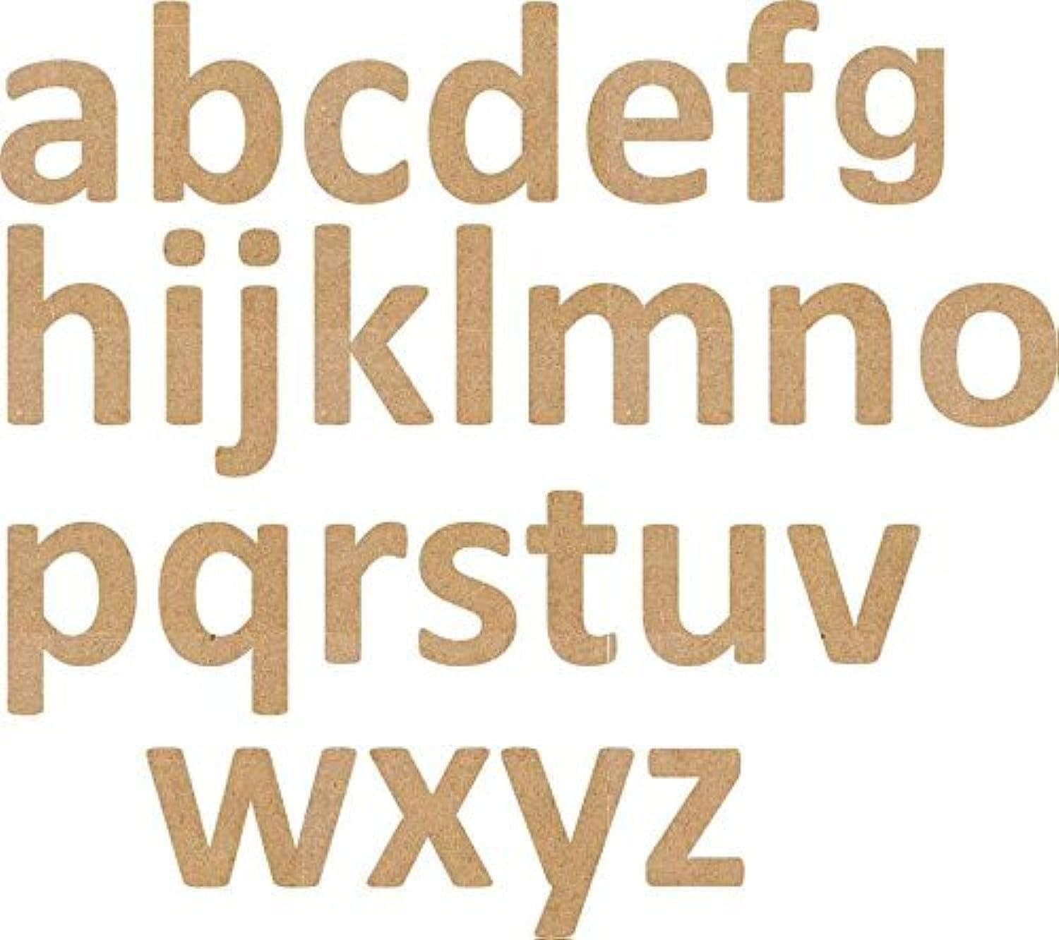 Plain Laser Cut Wooden Lower Case Alphabets/Letters (2 Sets), Child
