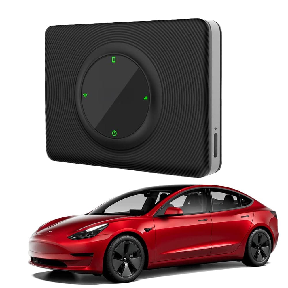 MAKINGTEC Wireless CarPlay Android Auto Adapter for Tesla Model Y & Model 3, Lossless Upgrading of The Original Vehicle for Apple/Android Phones,2.4G+5G Dual Band WiFi, Black