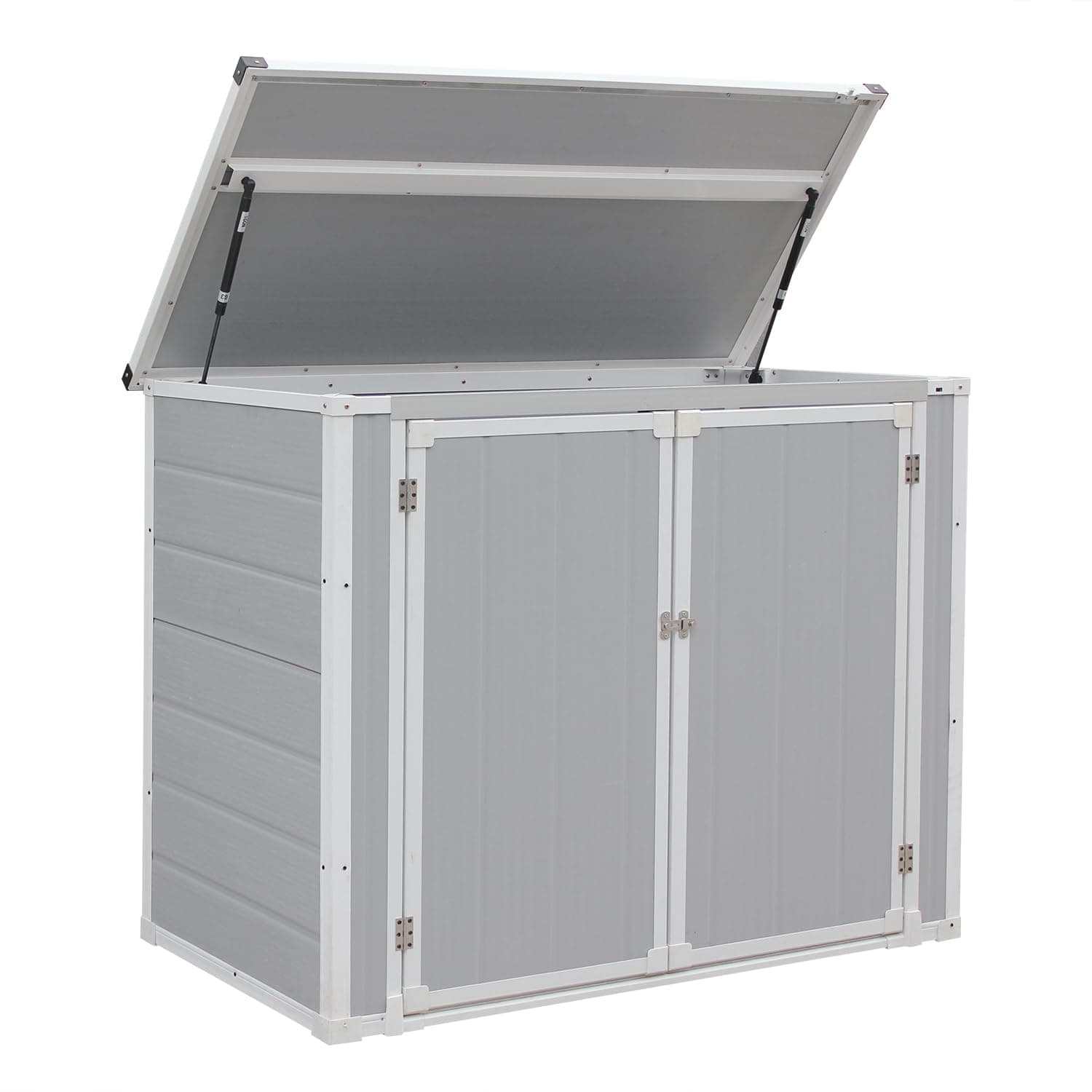 Panana Outdoor Garden Storage Shed, Grey, (4.56x2.3)