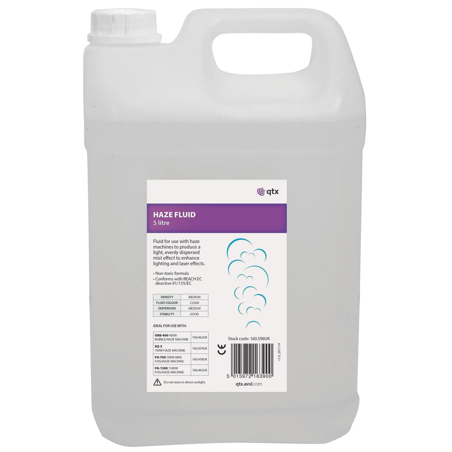 QTX | Haze Fluid For All Machines | 5 Litre