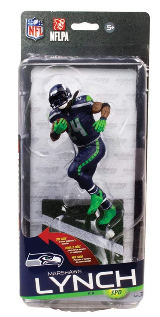 NFL Seattle Seahawks Series 35 Action Figure Clark Toys Exclusive Marshawn Lynch