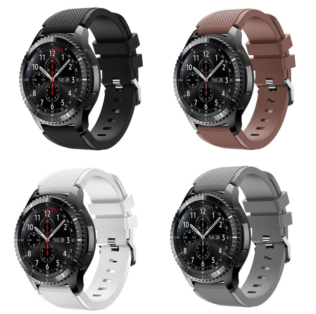 XIHAMA Band for Samsung Gear S3 Frontier/Classic, Universal 22mm Quick Release Wristband Silicone Replacement Strap