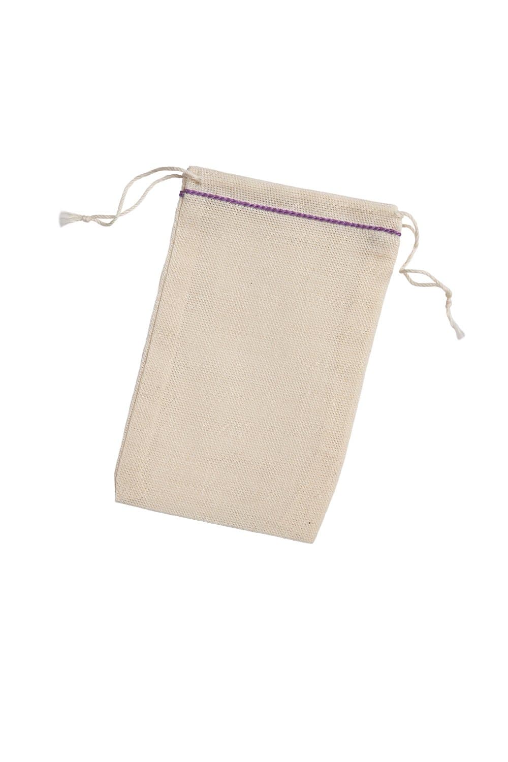 Cotton Muslin Bags 50 Count (3 x 5 inches) (7 x 12 cm) Lavender Hem Natural Double Drawstring, Made with 100% Cotton in The USA by Celestial Gifts