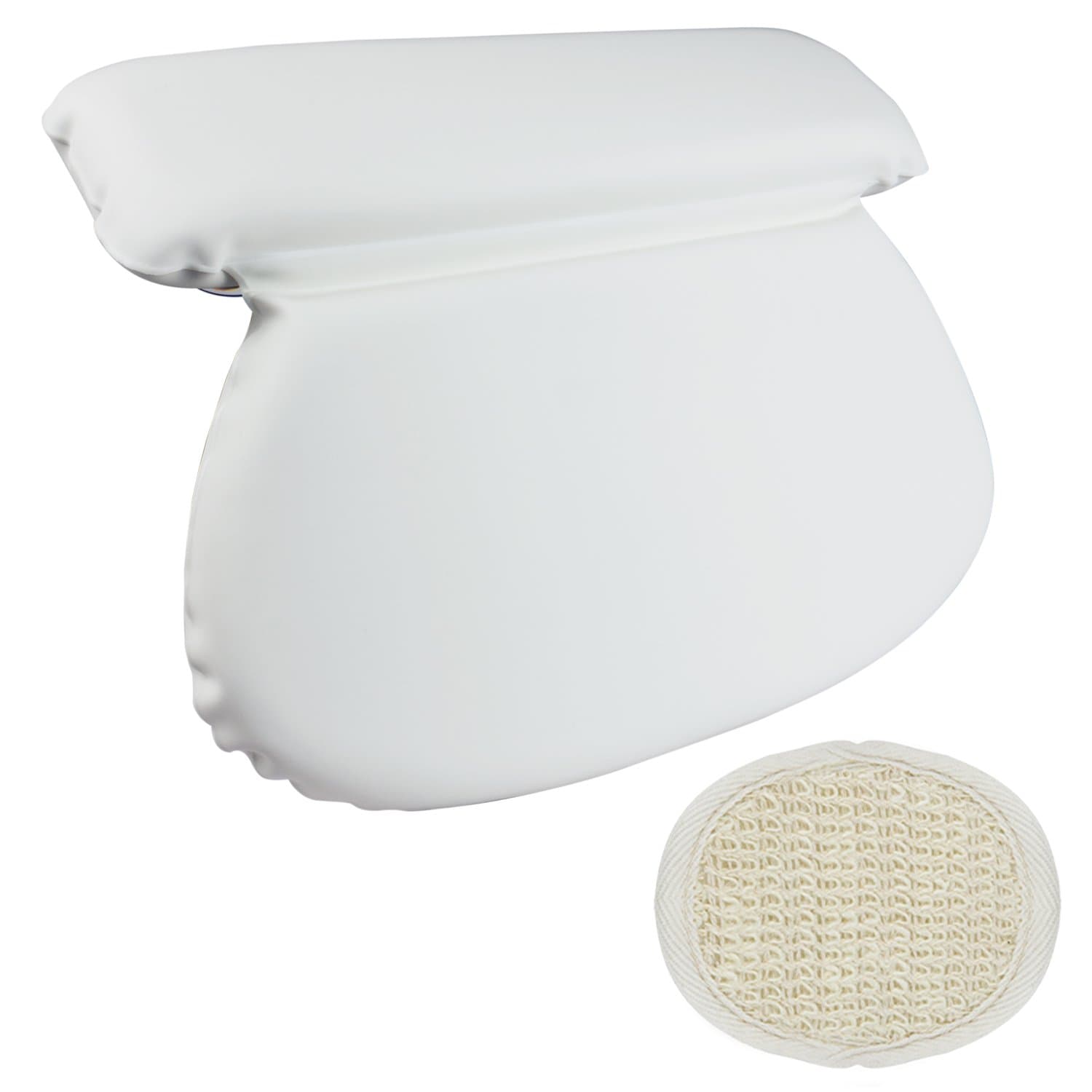 Spa Bath Pillow For Head And Neck: Hot Tub Pillow With 7 Suction Cups | Luxury Sponge Padded Bath Cushion For Back & Head Support | Non-Slip Ergonomic Headrest Pad | Waterproof Bathtub Pillow Cushion