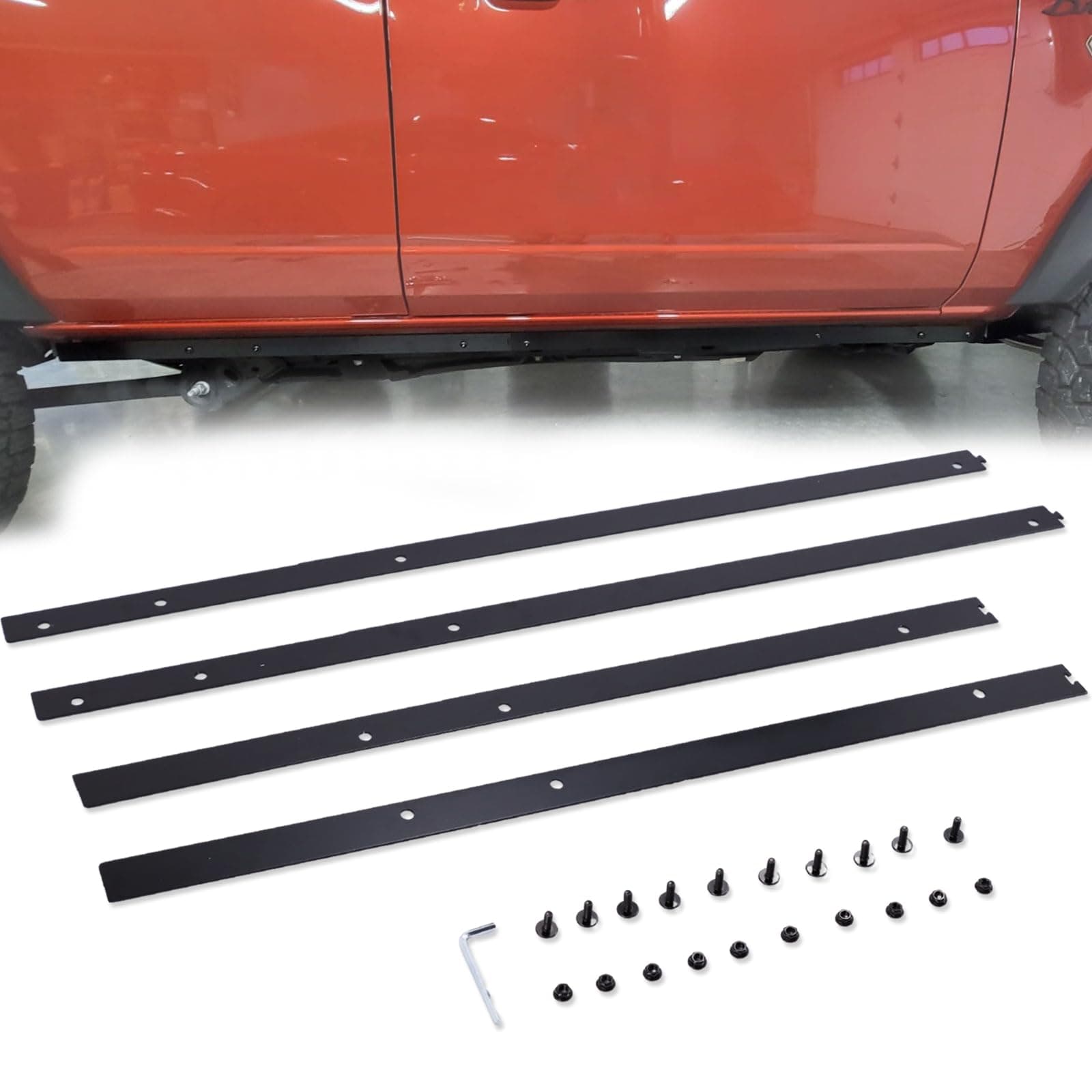 Broaddict Pinch Weld Cover Fit for Ford Bronco 4 Door 2021 2022 2023 2024 2025 2026 Trail Armor Rocker Guard Made of Aluminum