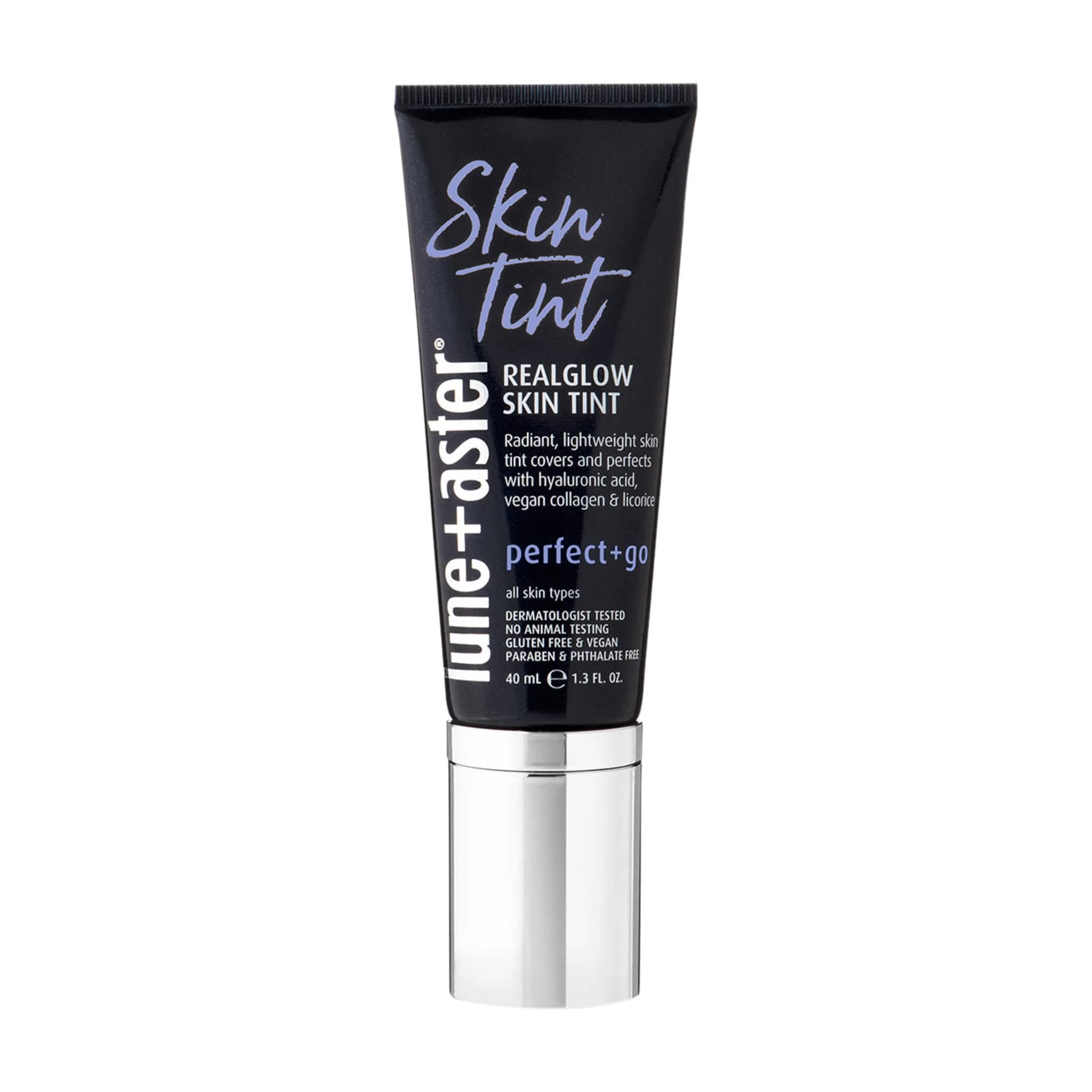 Lune+AsterRealGlow® Skin Tint - This light-diffusing Skin Tint covers and perfects with ultra-lightweight, customizable sheer to medium coverage for a naturally radiant look - Golden Porcelain