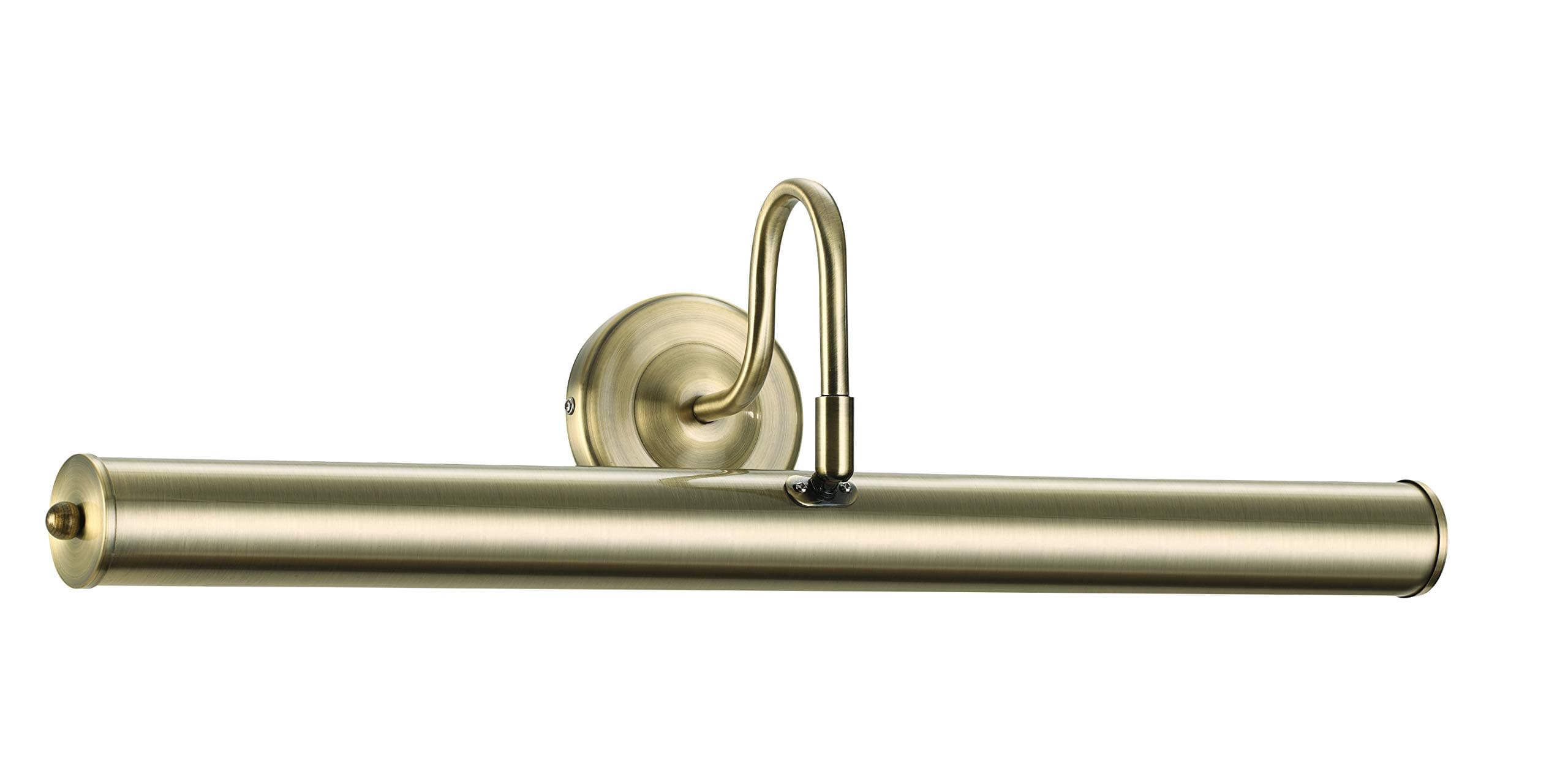 Traditional Style Antique Brass Swan Neck Adjustable Picture Light - LED Compatible (24") [Energy Class A++]