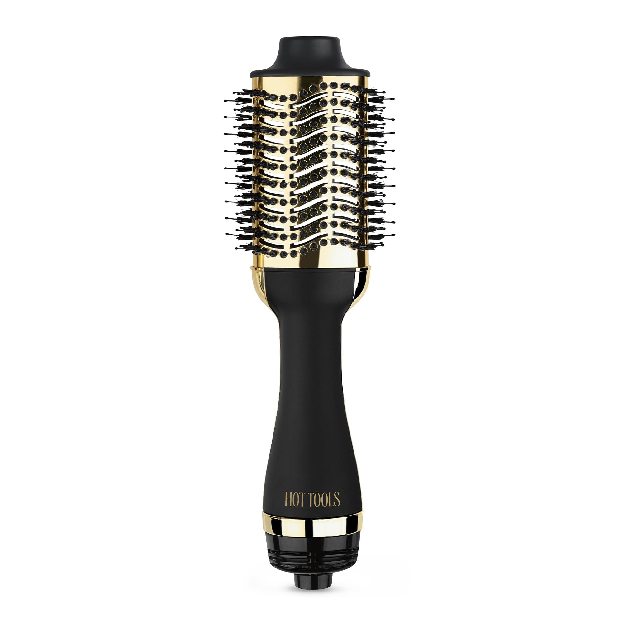 HOT TOOLS 24K Gold Blow Dryer Brush, Round Brush Blow Dryer for Salon-Worthy Blowouts in One Step, Fast Styling & Long-Lasting Results