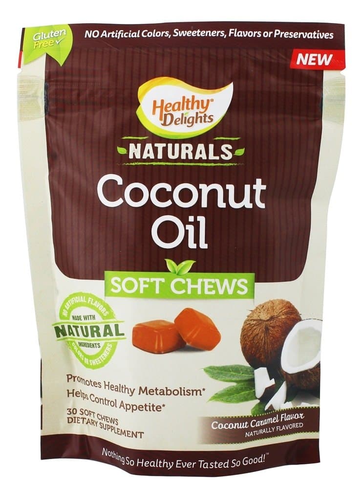 Coconut Oil Soft Chews 500 MG Coconut Caramel (30 Soft Chews)