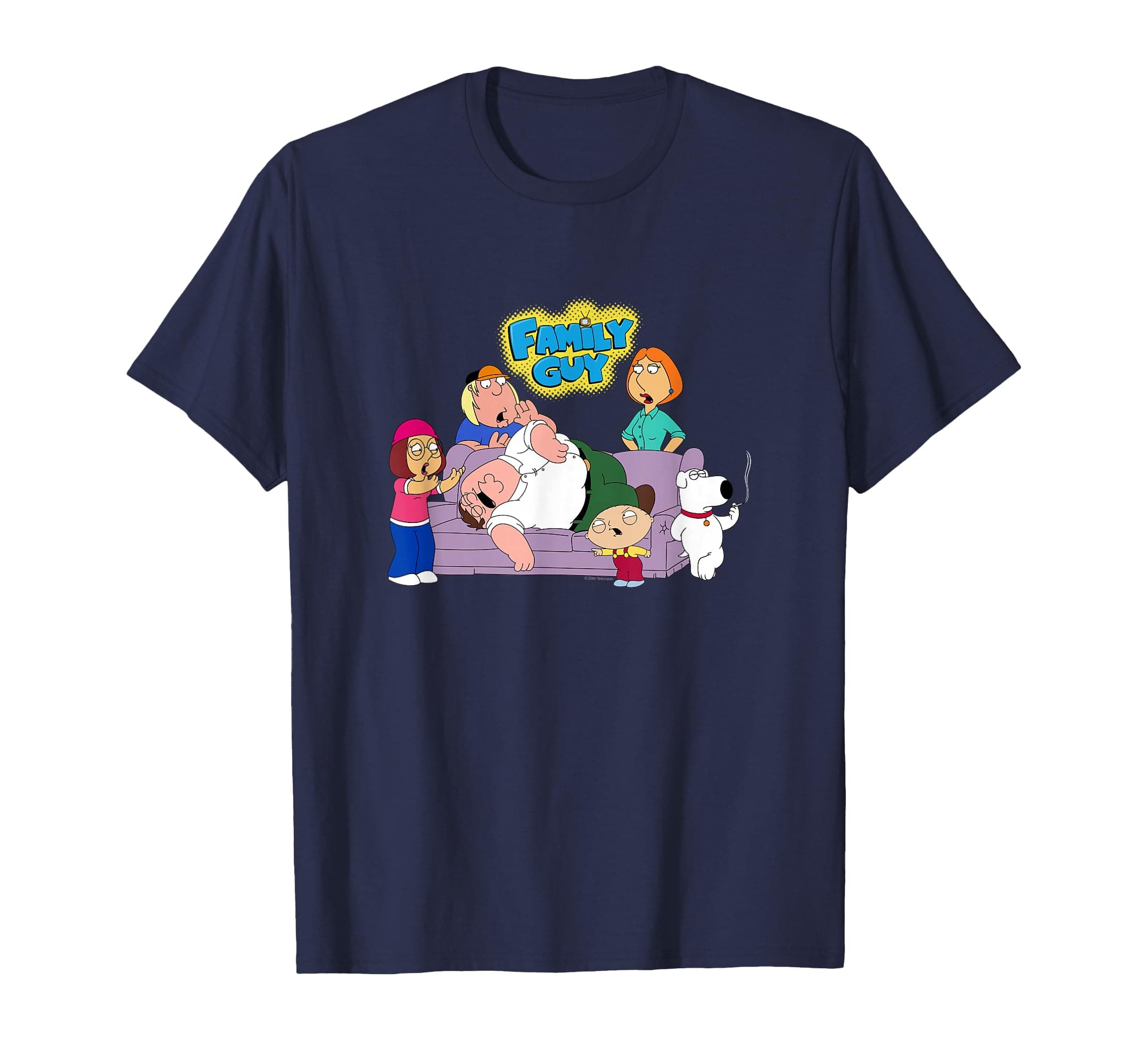 Drunk Peter and Family with Logo Cartoon T-Shirt