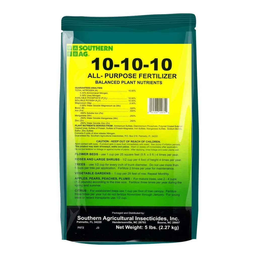 Root 98 Warehouse Southern Ag All Purpose Granular Fertilizer 10-10-10, 5 LB