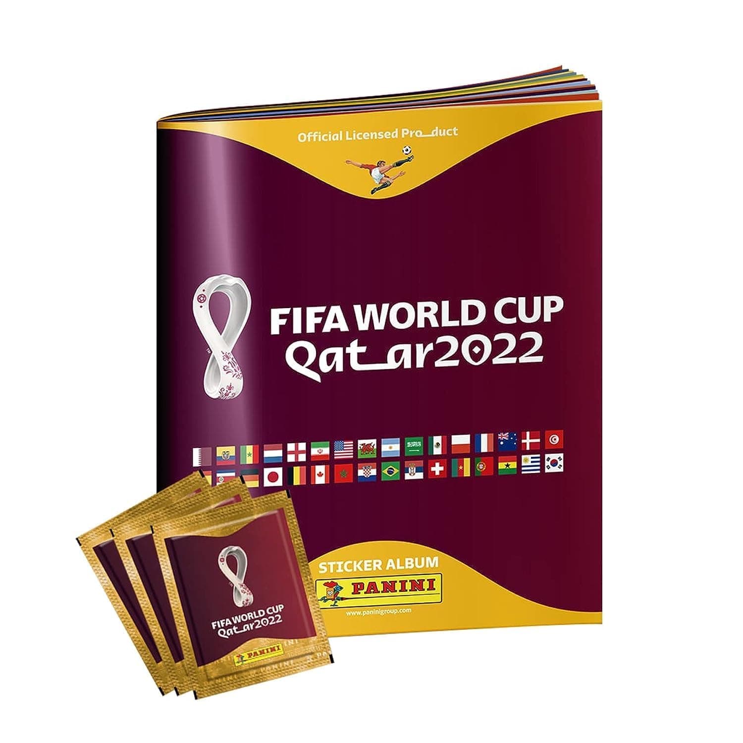 World Cup Qatar 2022 FI004286SP Panini - Road to Players Album with 3 Pack of Sticker Collection