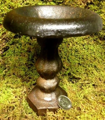 Fairy Garden Miniature Dollhouse Large Birdbath Cast Iron