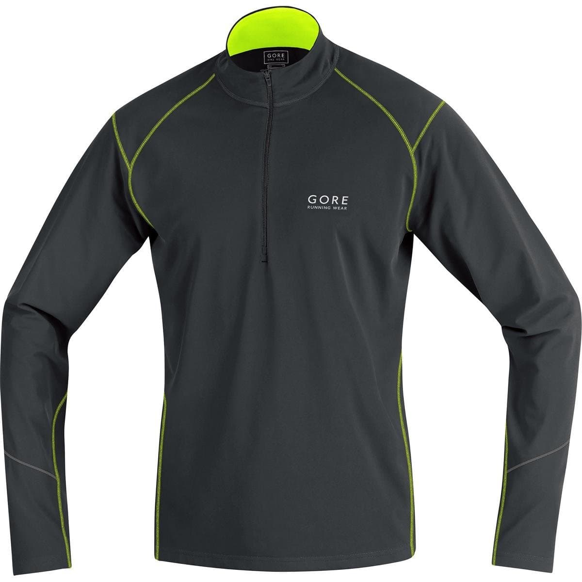 Gore Running Wear Men's Essential Long Shirt, Black/White, Medium