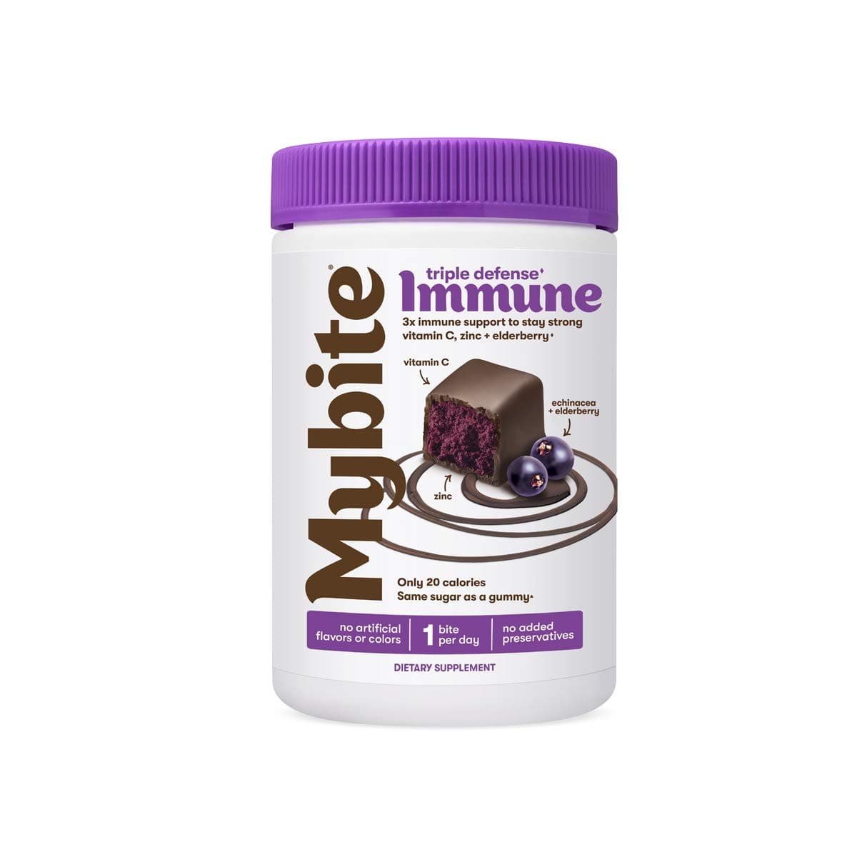 Mybite Immune Chocolate Supplement, 30 Bites