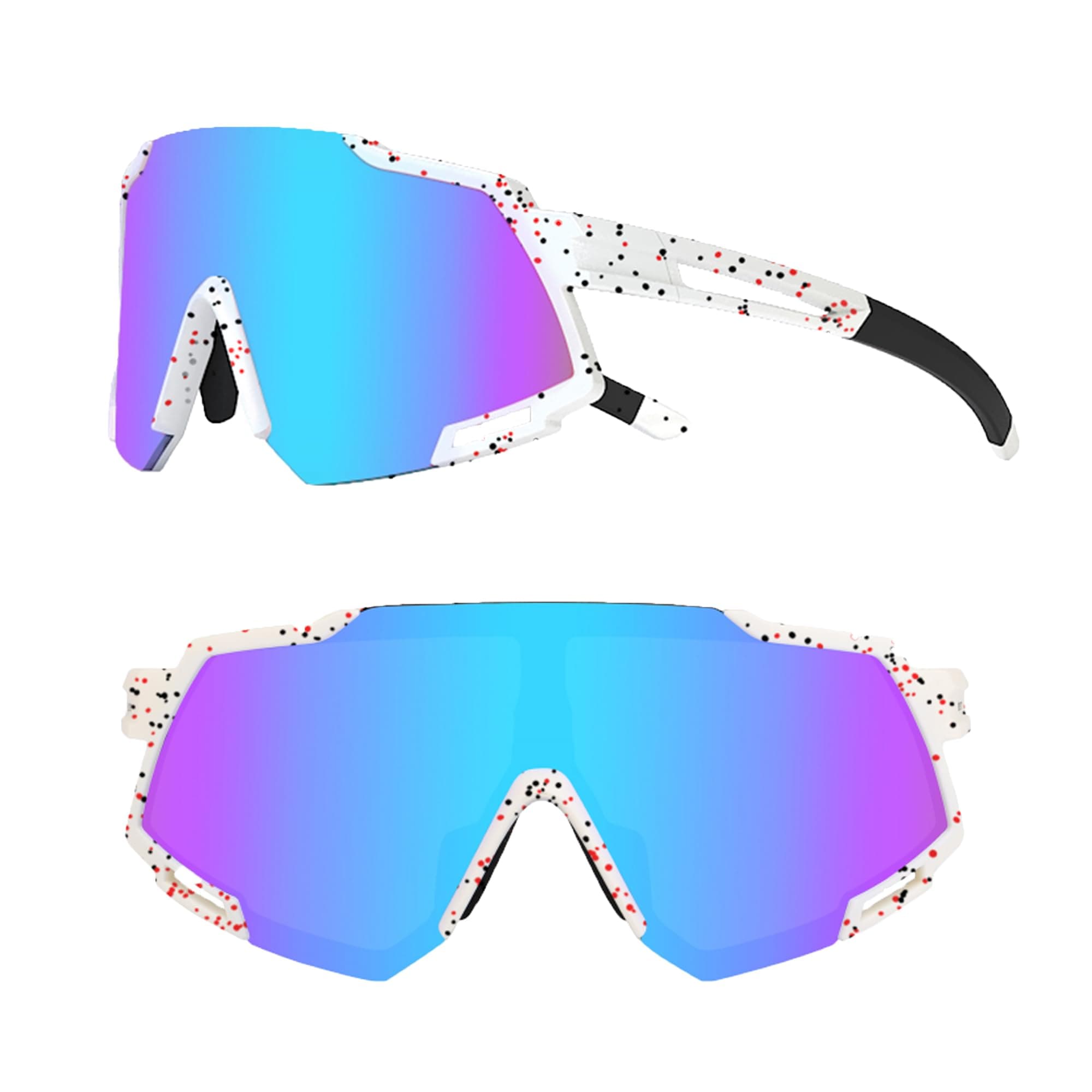 Youth Viper Polarized Sunglasses for Kid Boys Girls Age 10-15 | 4 Interchangeable Lenses | UV400 Glasses for Cycling Baseball