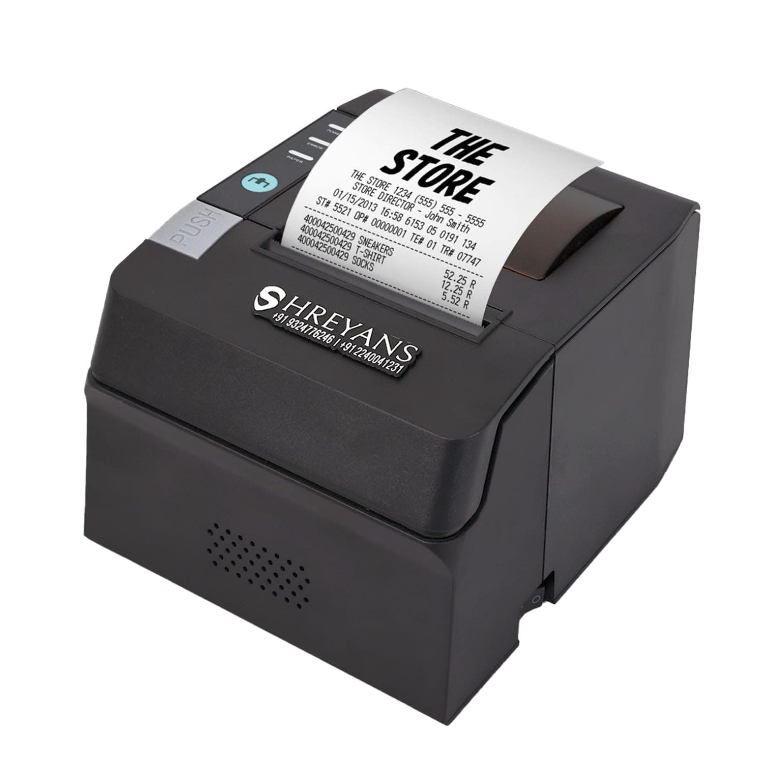 SHREYANS Inkless Thermal Billing Printer with Autocutter, Compatible with Windows, Linux, and Macbooks (80mm Receipt with Auto Cutter)