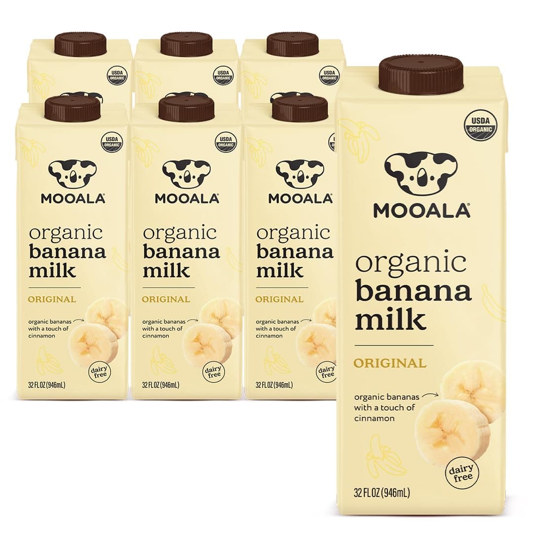 Organic Original Bananamilk, 32 FL Oz (Pack of 6) – Shelf-Stable, Non-Dairy, Nut-Free, Gluten-Free, Plant-Based Beverage
