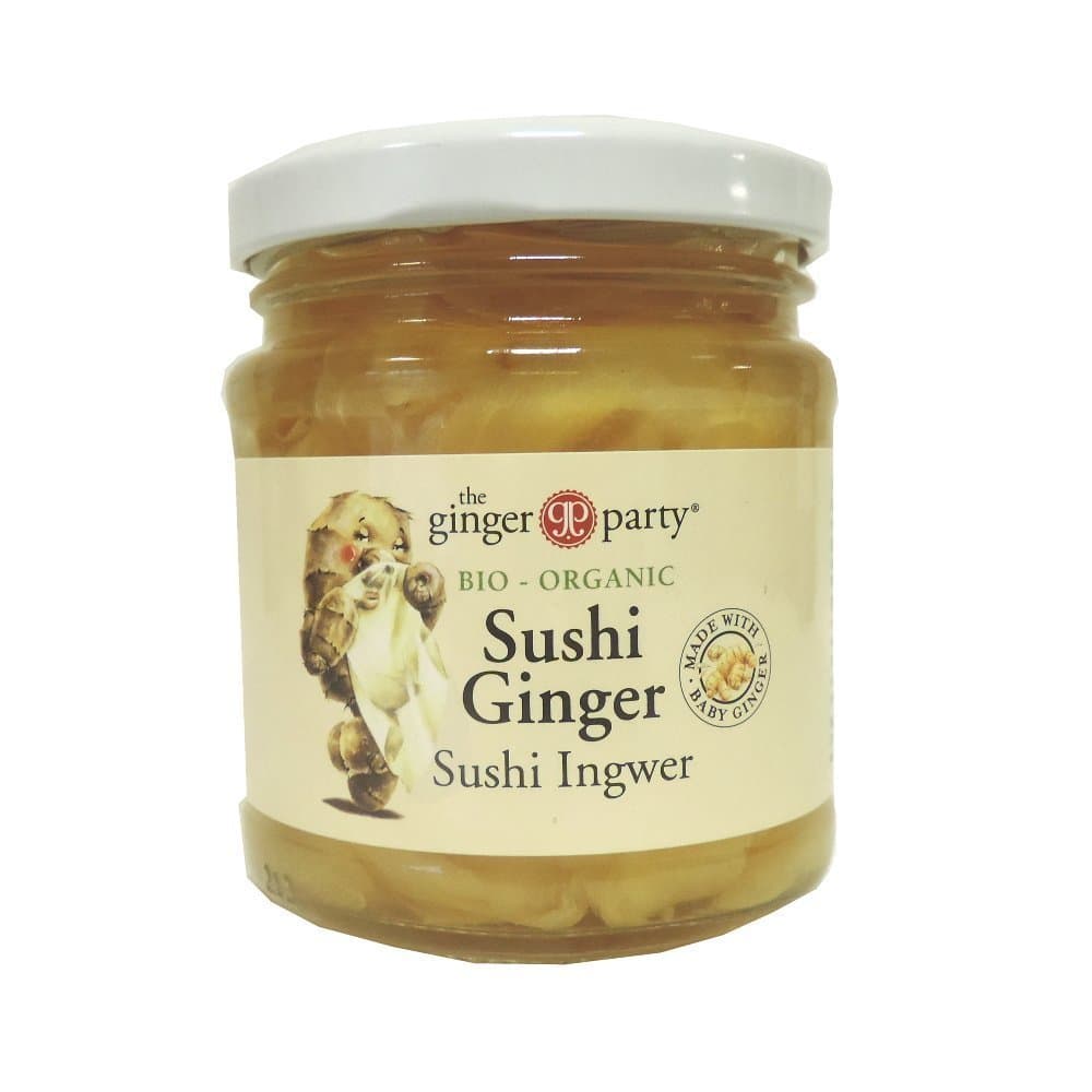 The Ginger Party Organic Pickled Sushi Ginger 190g (6 pack)