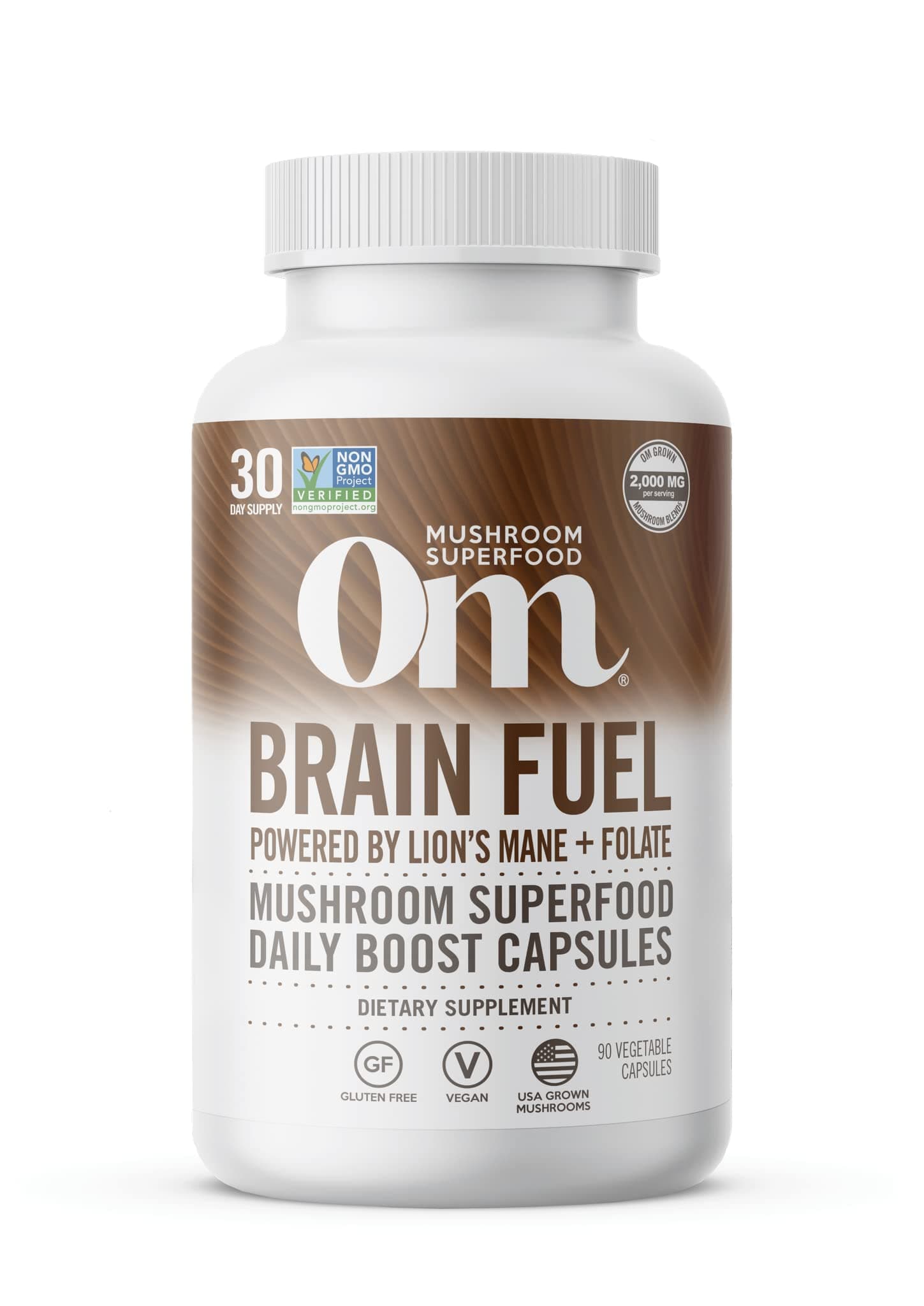 Om Organic Mushroom Nutrition OM BRAIN FUEL MUSHROOM SUPERFOOD 90VCAPS : 00819