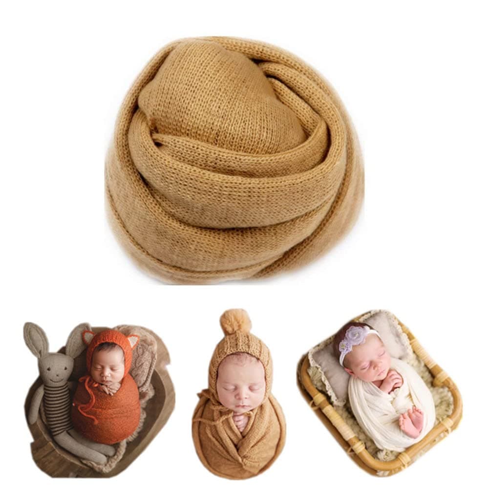 Newborn Baby Photography Props Blanket Stretch Knitted Wrap for Boys Girls Photography Shoot