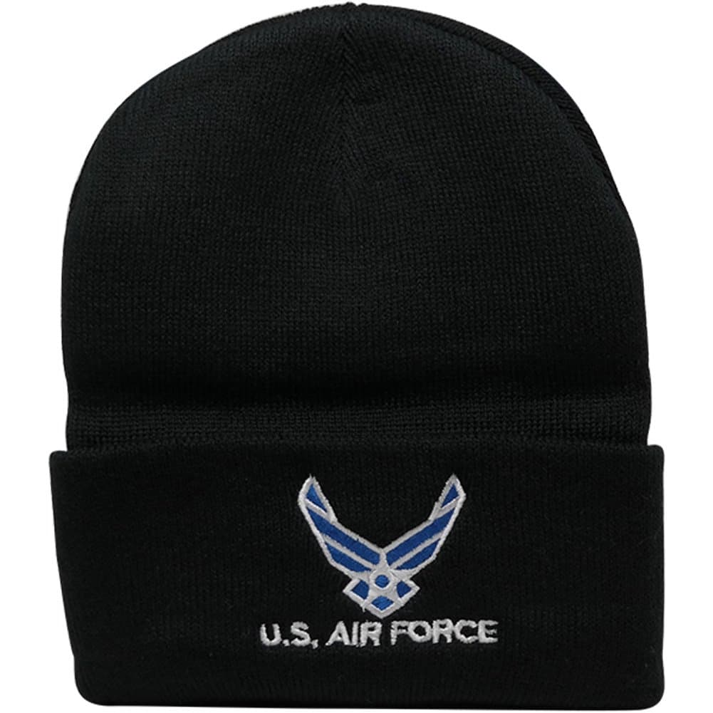 Sudopo Broner Hats Military and Law Enforcement Watch Cap Cuff Beanie - Airforce - Black
