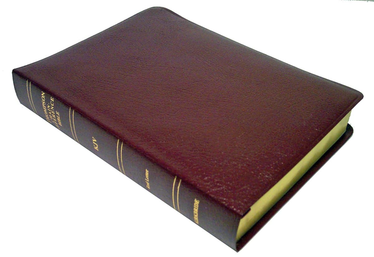 KJV - Burgundy Bonded Leather - Regular Size - Thompson Chain Reference Bible (015093)