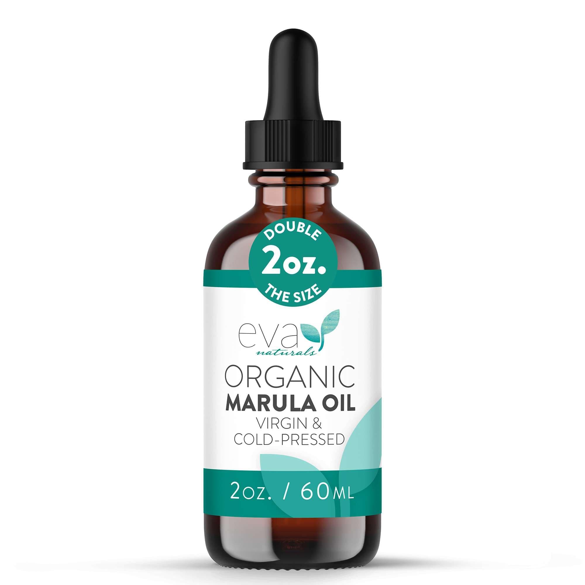 Organic Marula Oil for Face and Hair, 100% Virgin Moisturizing Beauty Oil - Cold Pressed, Anti-Aging Formula - Non-greasy, Unrefined, Rich in Omegas & Antioxidants - 2oz.