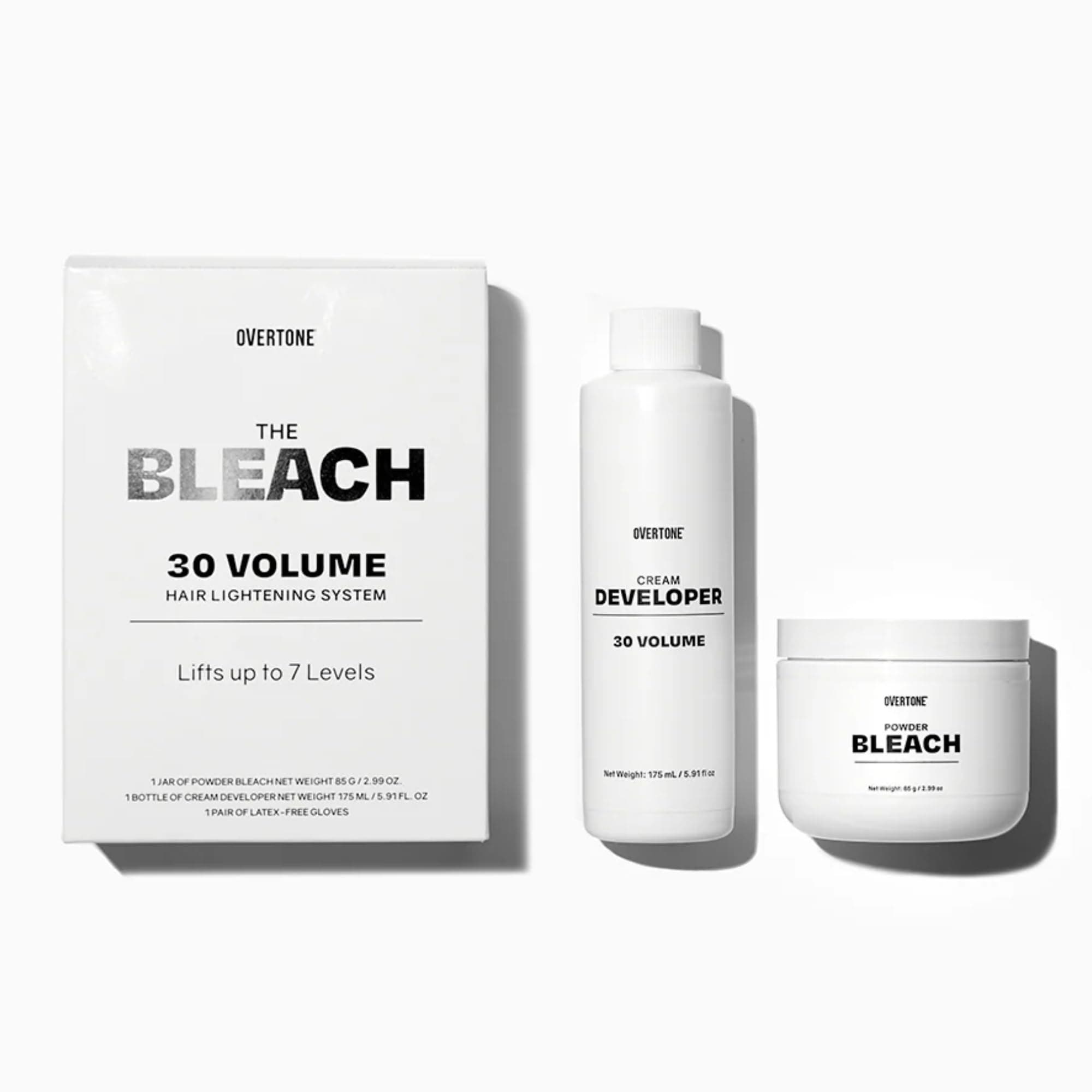 The Bleach 30 Volume Hair Lightening Kit - Vegan, Cruelty-Free & Made w/ Hydrating Ingredients & Toning Pigment - Lifts Hair up to 7 Levels