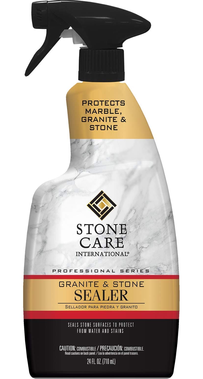 Stone Care Instructions Granite Sealer & Protector 24oz Stone Polish Protectant & Care Products Clean Countertop Surfaces Marble Tile No Haze Spots