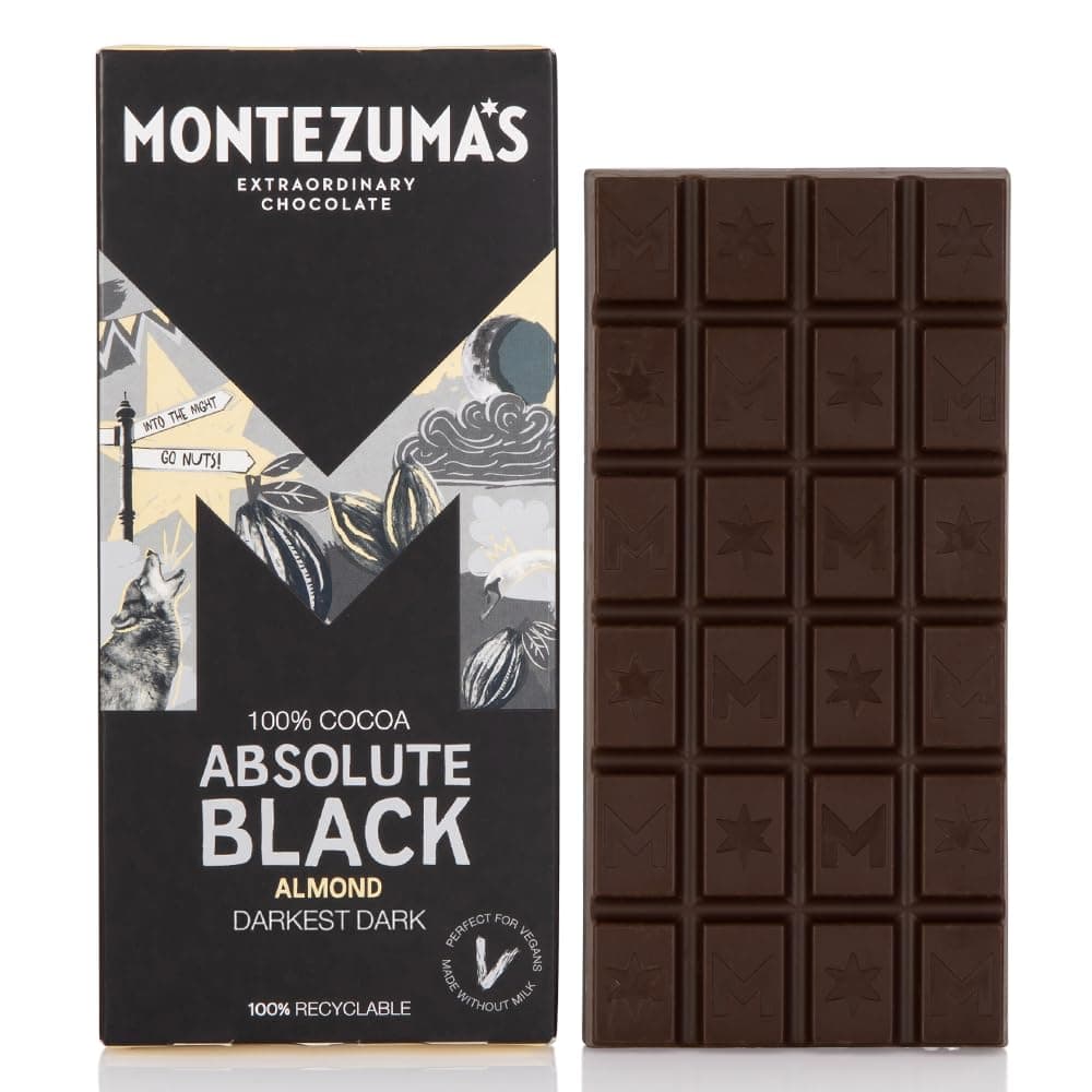 Absolute Black Chocolate With Almonds 90g