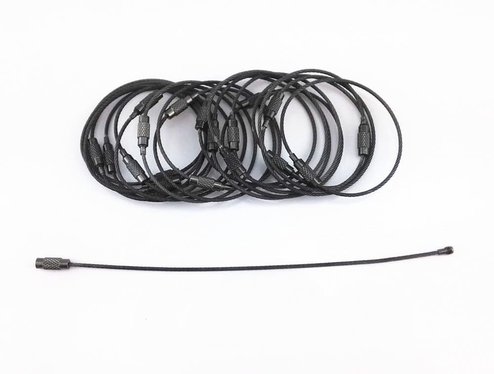 Blovess yueton 20pcs Stainless Steel Wire Keychain Cable Key Ring