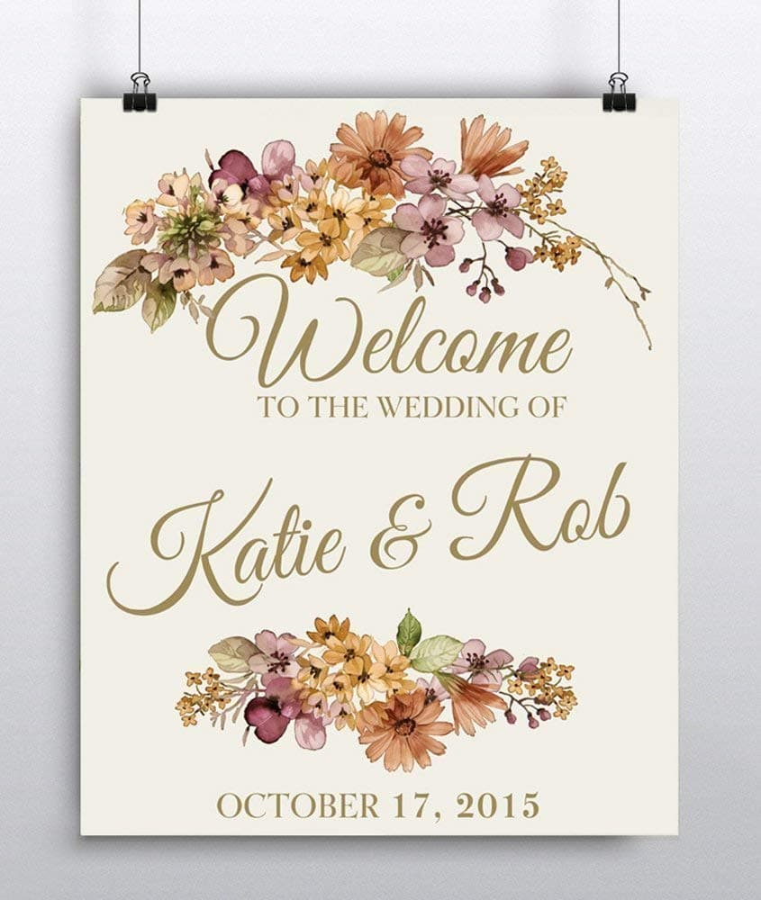 Personalized Wedding Welcome Sign - Wedding Reception Sign - Custom Wedding Decoration - Wedding Decor
