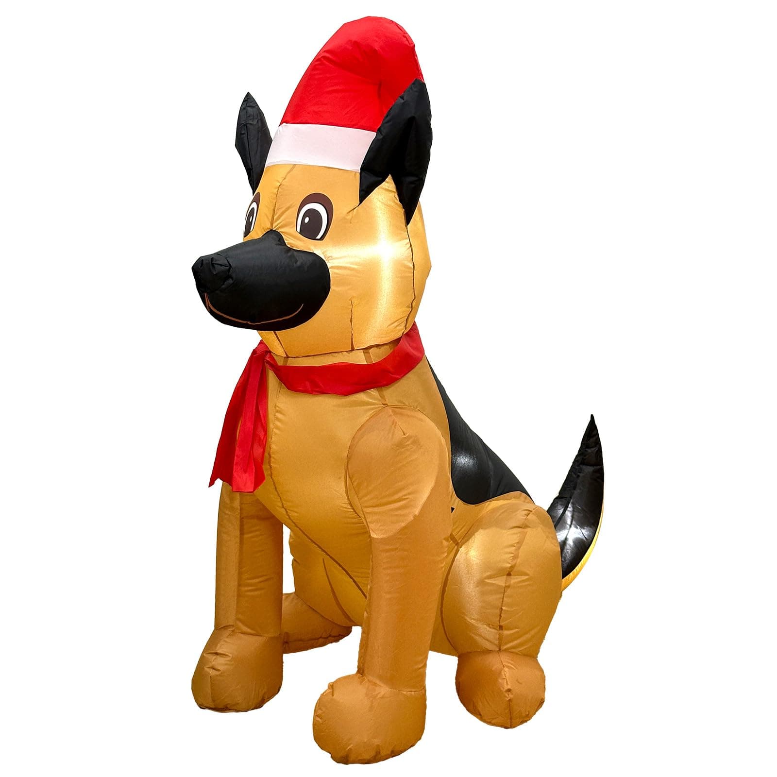 Outdoor Indoor Christmas Inflatable LED Lighted German Shepherd Dog Blow Up Holiday Yard Decoration