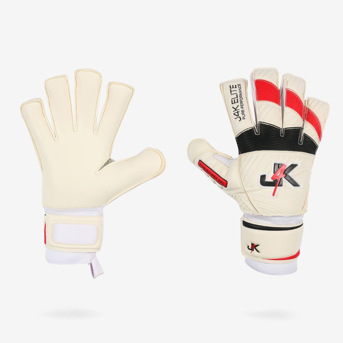 J4K Fusion Pro Gel Goalkeeper, Soccer Goalie keeper Glove , (size 8)