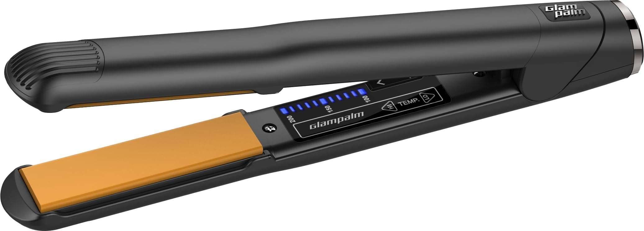 GLAMPALM Hair Straightener 1" Ceramic Flat Iron Infused with Vita C, Korea's No.1 Professional Salon Tool with 3D Swivel Cord & Dual Voltage,11 Heat Settings(220°–450°), 25s Fast Heat-Up (GP201)