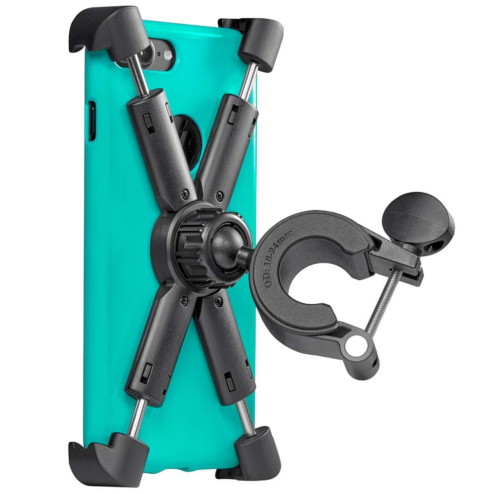 Motorcycle, Bicycle, & Scooter Phone Mount - Reliable Handlebar Phone Holder for Any Smartphone (iPhone 14, Galaxy S22) - Makes Your Bike Rides Safer