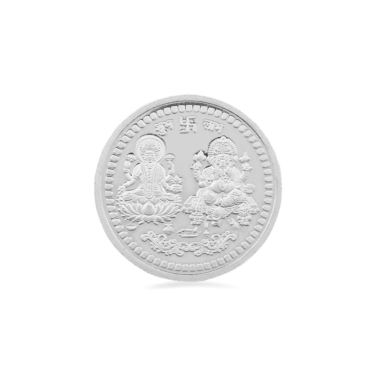 PC Jeweller 999 Purity 10 g Laxmi Ganesh Silver Coin