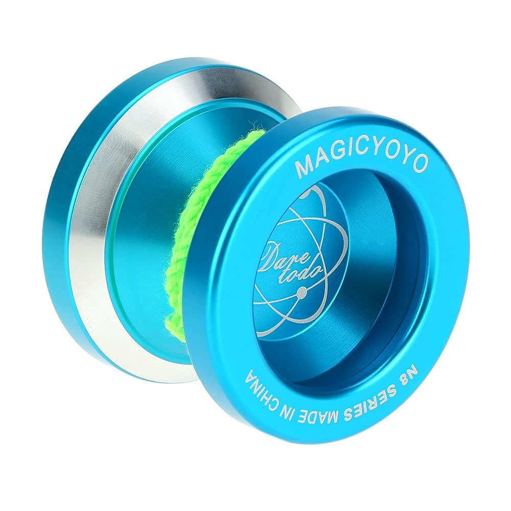 Professional N8 Aluminum Alloy Metal Yoyo 8 Ball KK Bearing with String for Blue,8 Ball KK Bearing
