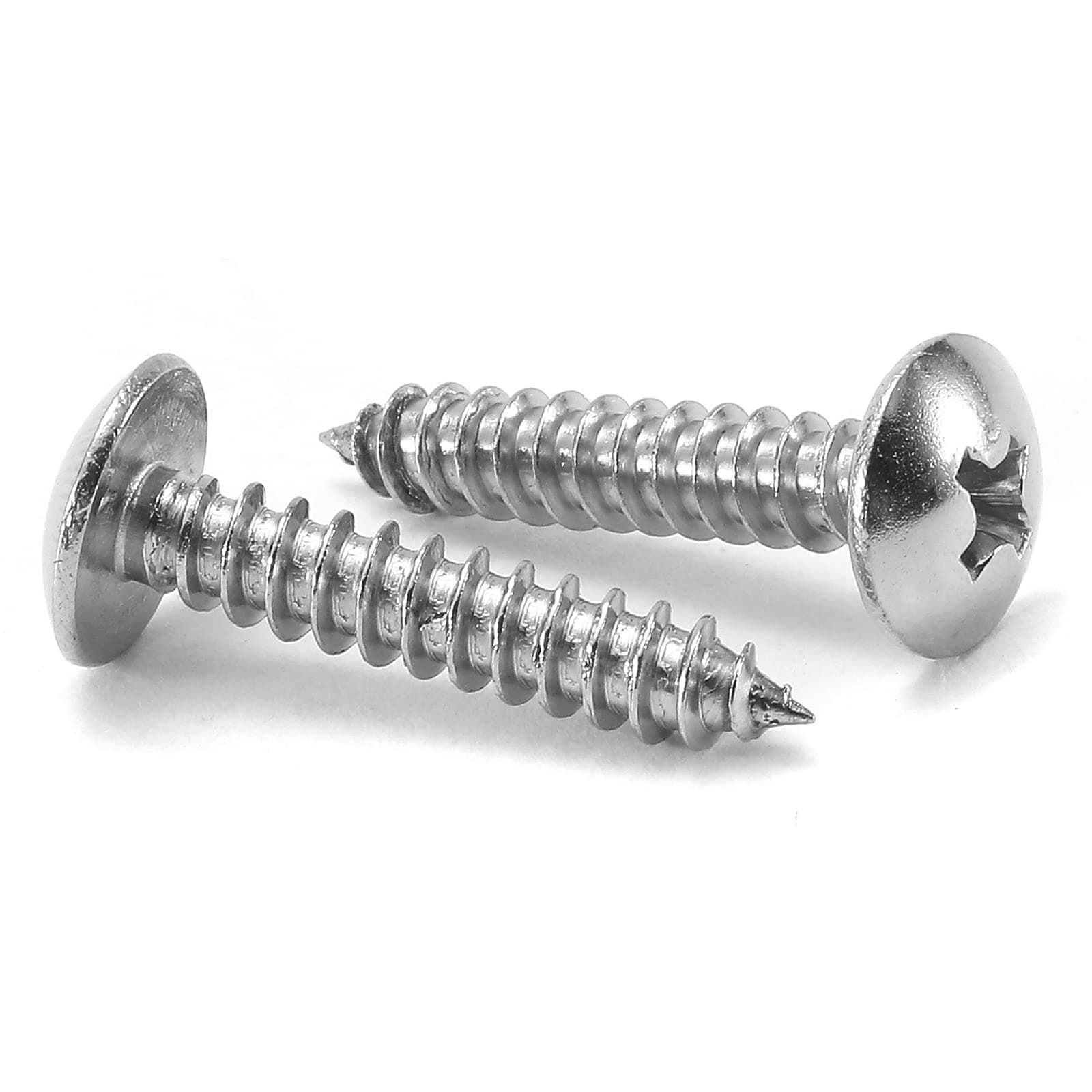 #10 x 1 Wood Screw 100Pcs Truss Head Phillips 18-8 (304) Stainless Steel Fast Self Tapping Screws by SG TZH