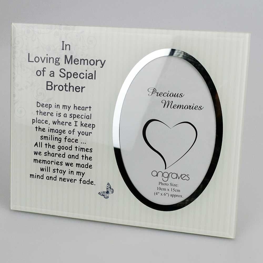 Angraves Special Brother Memorial Glass Mirror Photo Frame