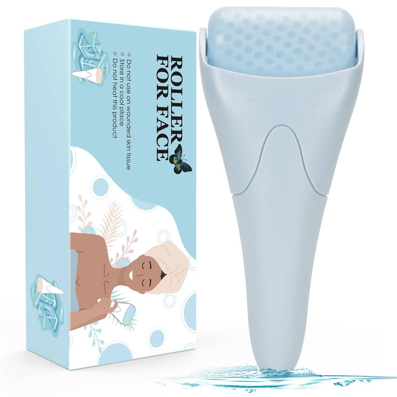 Ice Roller for Face,Eyes,Facial Massager Tool,Soothing Skin Care Tool,Cooling Skincare Device for Puffiness,At-Home Spa Gift for Women