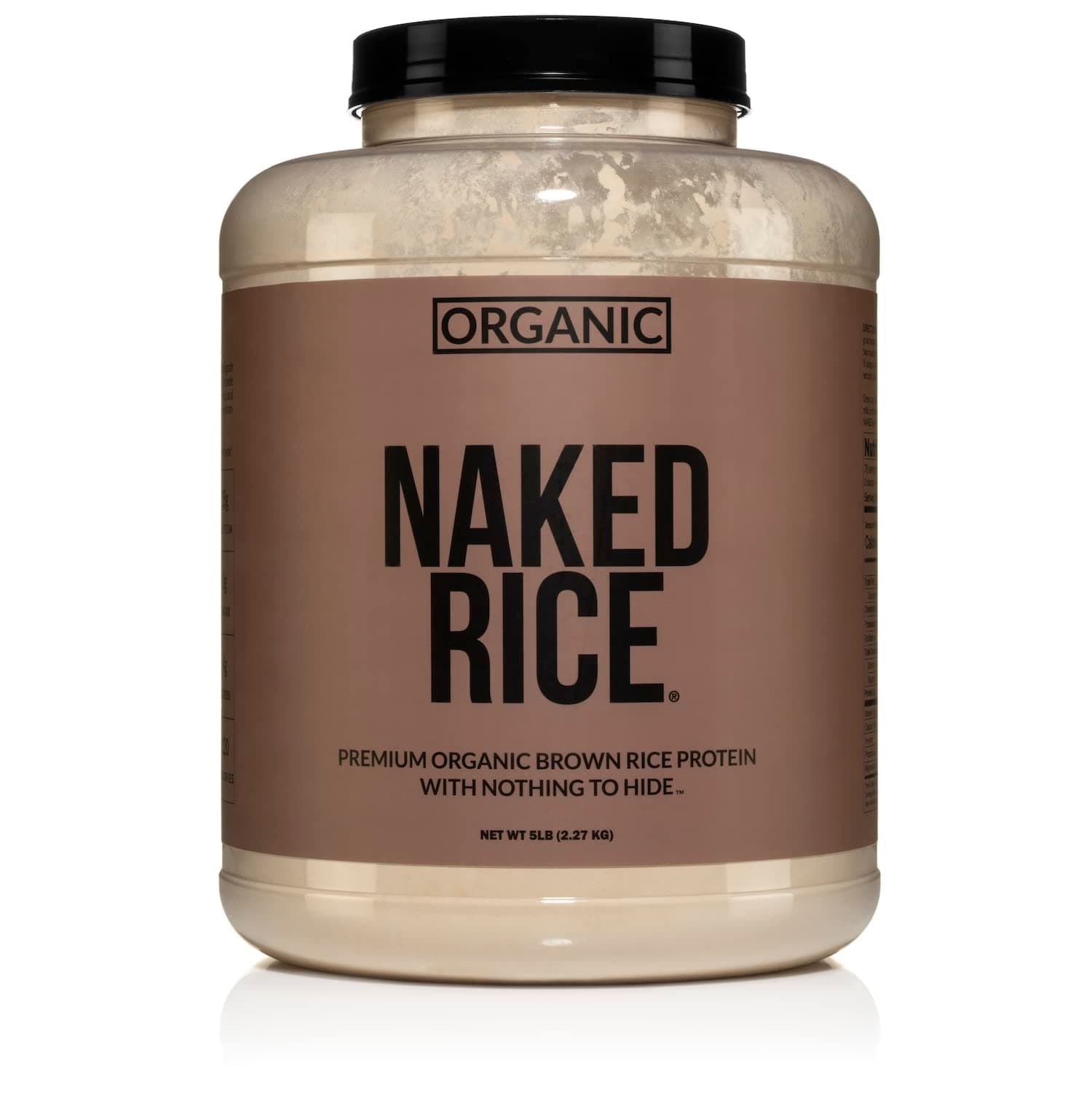 Naked Nutrition Naked Rice - Organic Brown Rice Protein Powder - Vegan Protein Powder - 5Lb - 76 Servings