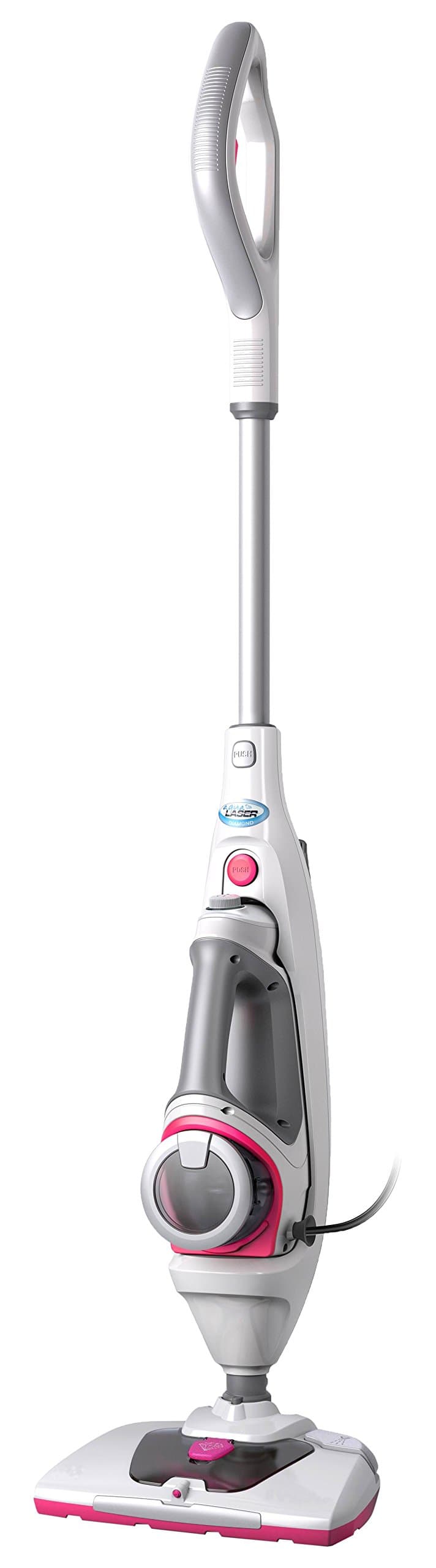 Aqua Laser Diamond Steam Cleaner, White Fuchsia