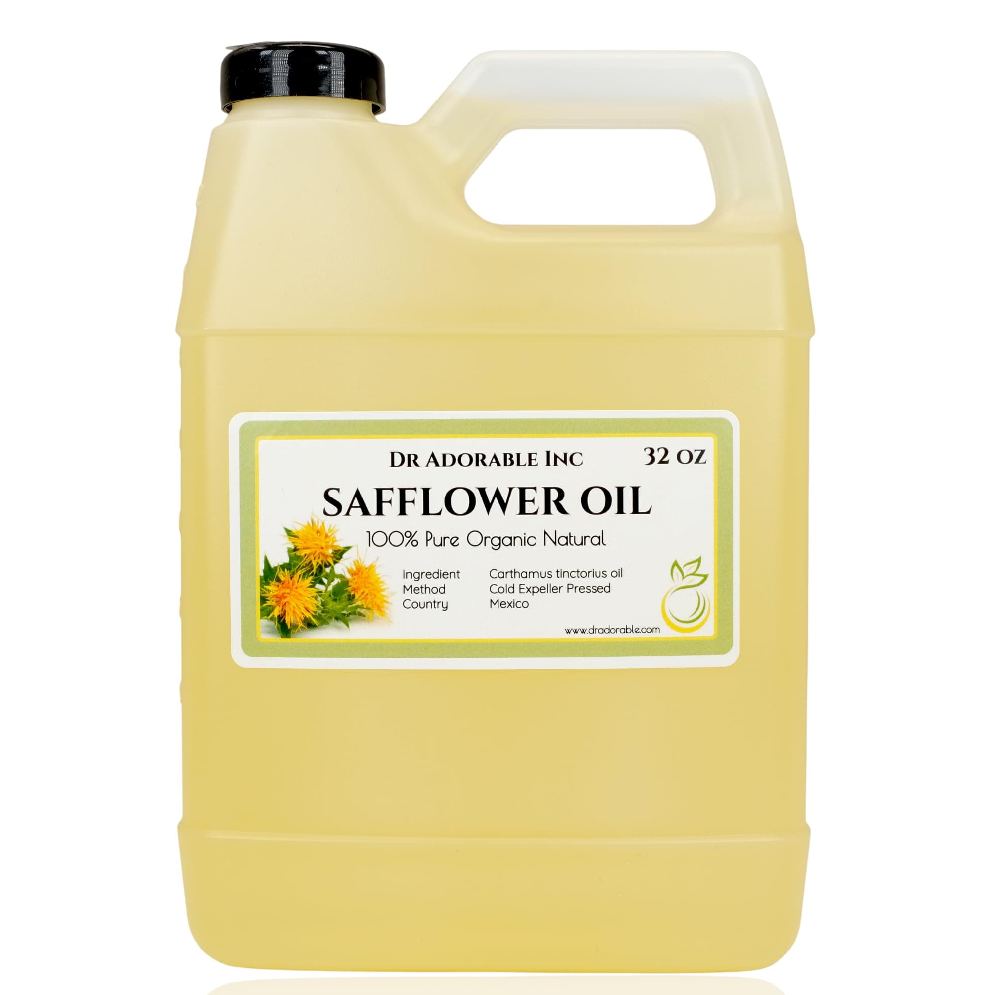 Dr Adorbale - 32 oz - Safflower Oil - 100% Pure Natural High Oleic Organic Cold Pressed